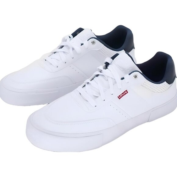 Levis Men Munro Retro Low-Top Sneakers White Navy US 10.5M main image 4